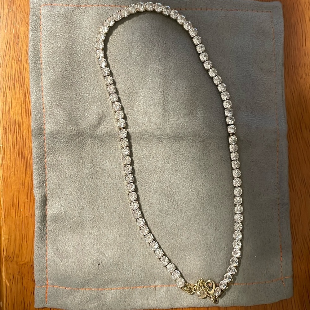 J. Crew crystal tennis necklace